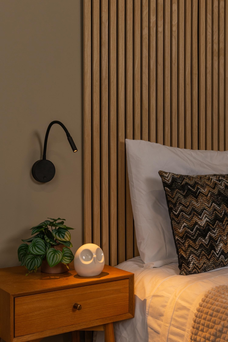 Lucide ASJA - Nástenné bodové svietidlo / Nástenné svietidlo - LED Dim. - 1x3W 2700K - Čierna